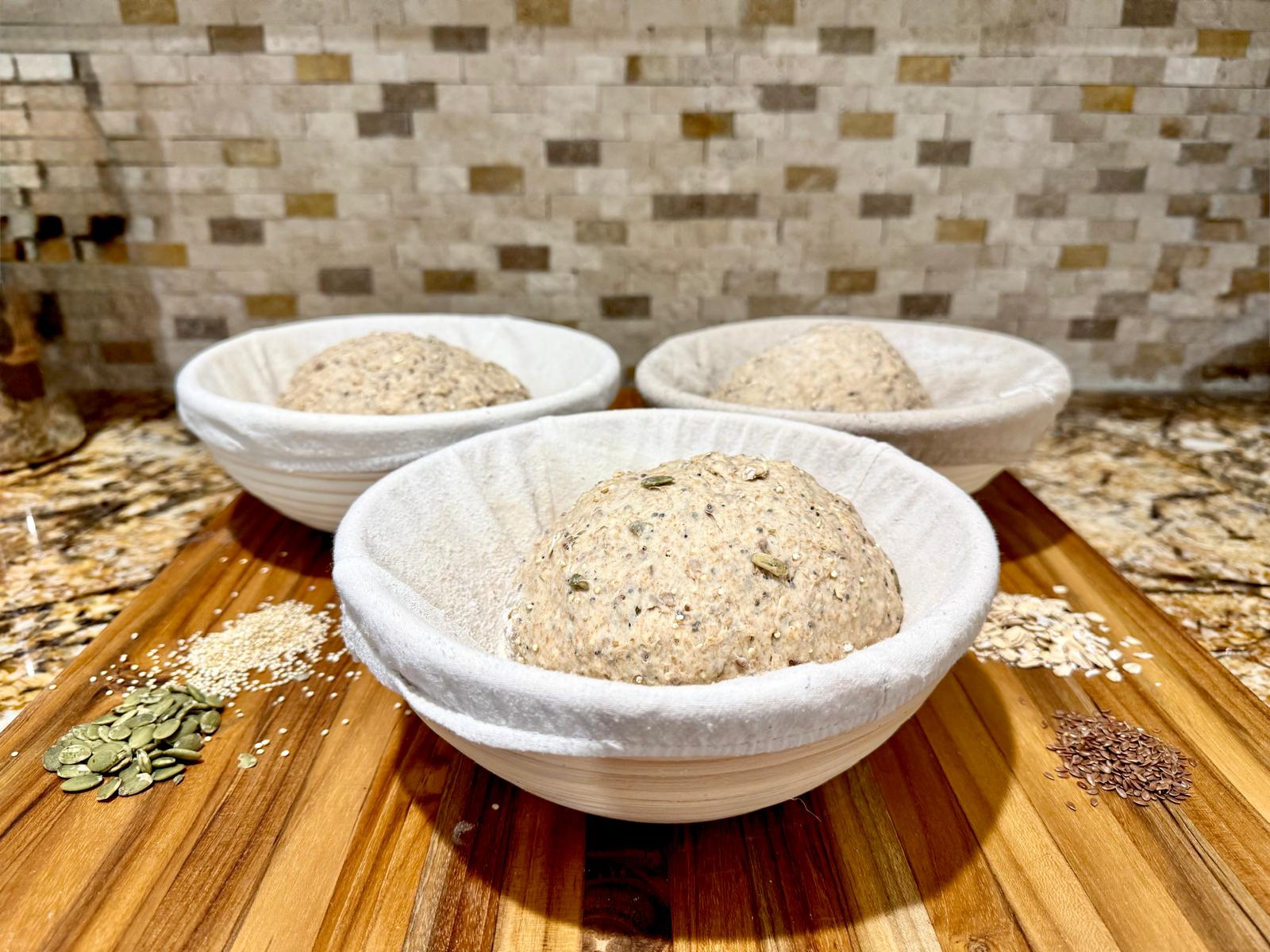 Bread proofing in baskets